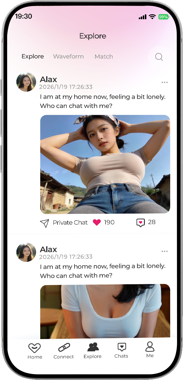 Aura APP - AI Digital Companion interface